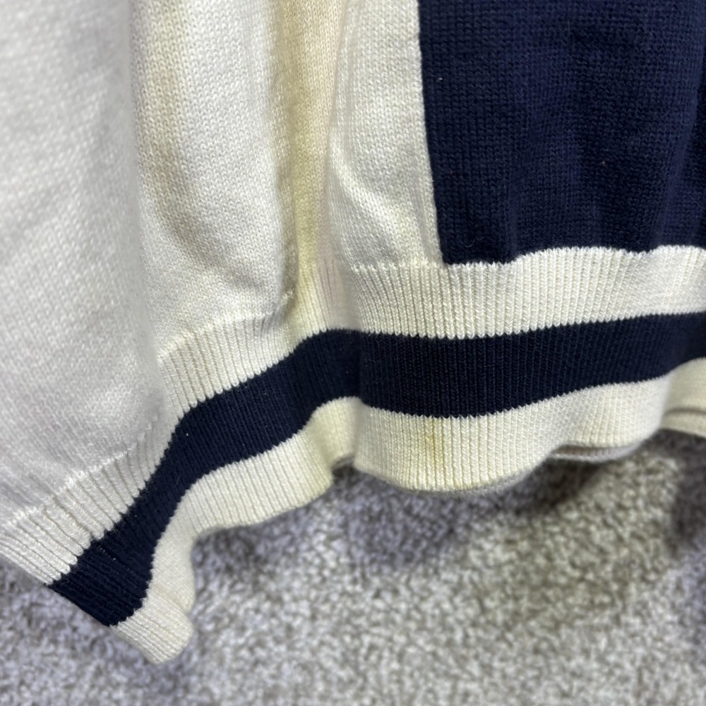Vintage Cotton Traders Sweater Mens XL USA Flag Crewneck Knit 90s Hong‎ Kong - Picture 4 of 7